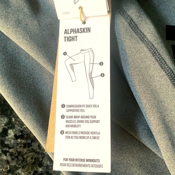 Adidas new w tags mid rise 7/8 tights with 2 in wide elastic waistband - Picture 4 of 5